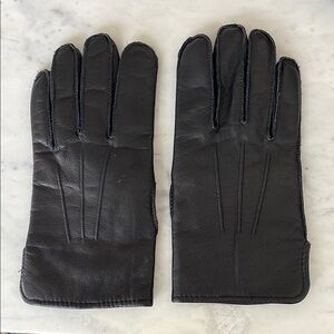 Black Leather Gloves size Medium